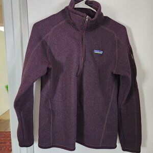 Patagonia Better Sweater 1/4 Zip Fleece Pullover Women’s Medium Plum Heather